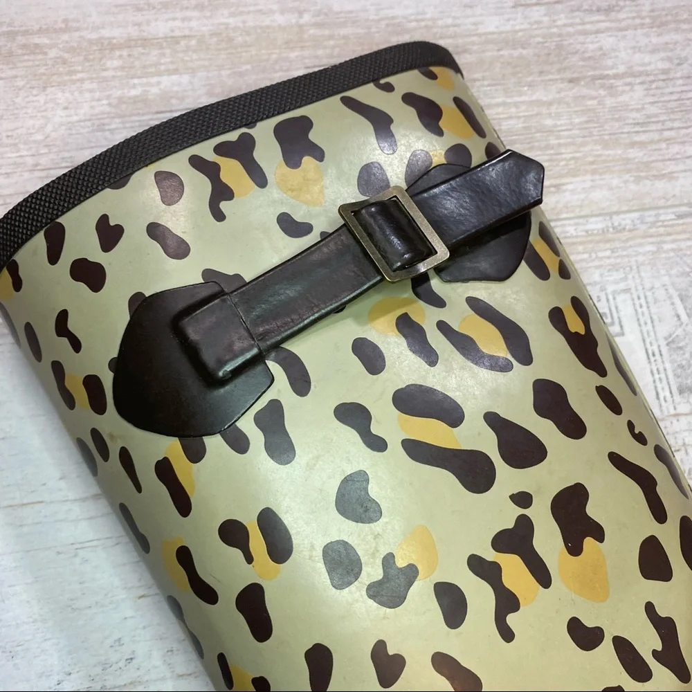 L.L. Bean Wellie Rain Boots in Cheetah Print